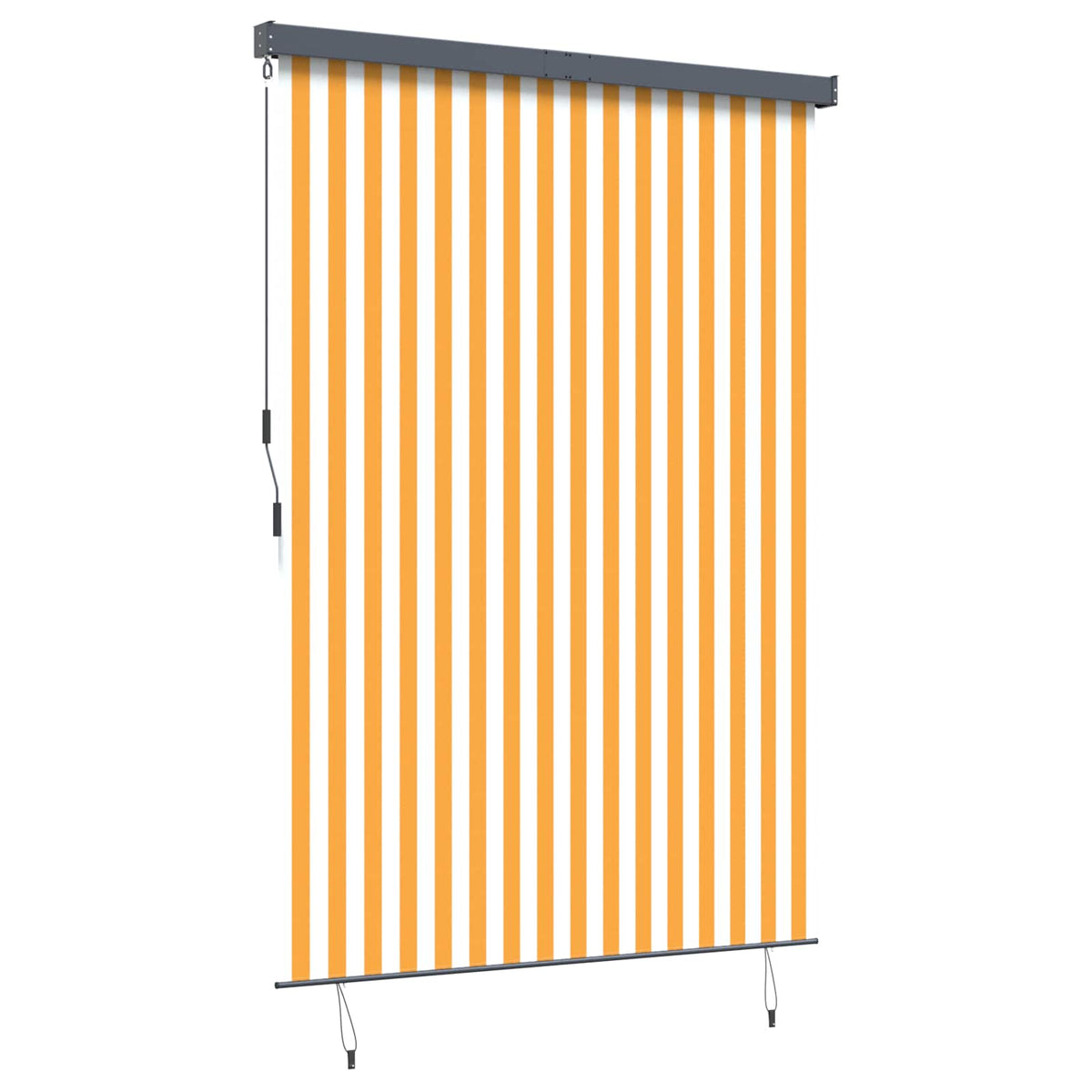 vidaXL Roller Blind White and Orange 180 x 250 cm Fabric and Aluminum