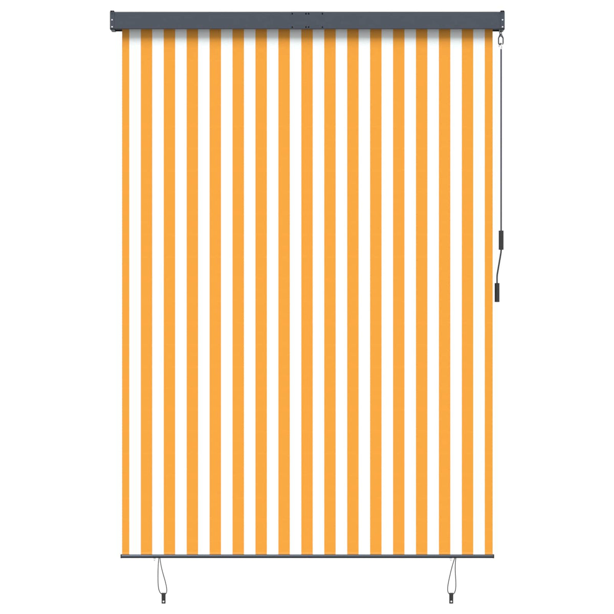 vidaXL Roller Blind White and Orange 180 x 250 cm Fabric and Aluminum