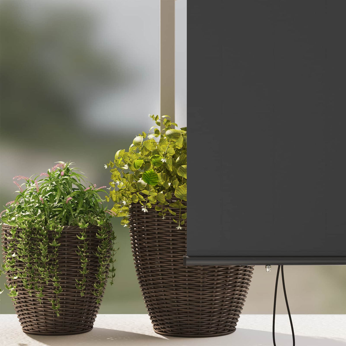 vidaXL Roller Blind Anthracite 180 x 250 cm Fabric and Aluminum