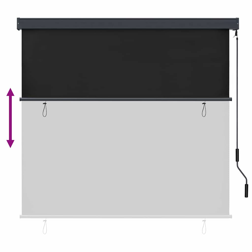 vidaXL Roller Blind Anthracite 180 x 250 cm Fabric and Aluminum