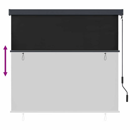 vidaXL Roller Blind Anthracite 180 x 250 cm Fabric and Aluminum
