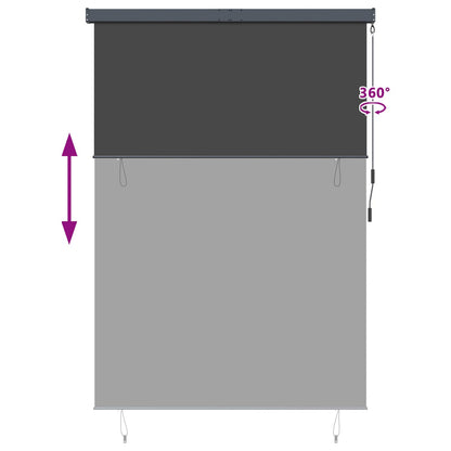 vidaXL Roller Blind Anthracite 180 x 250 cm Fabric and Aluminum