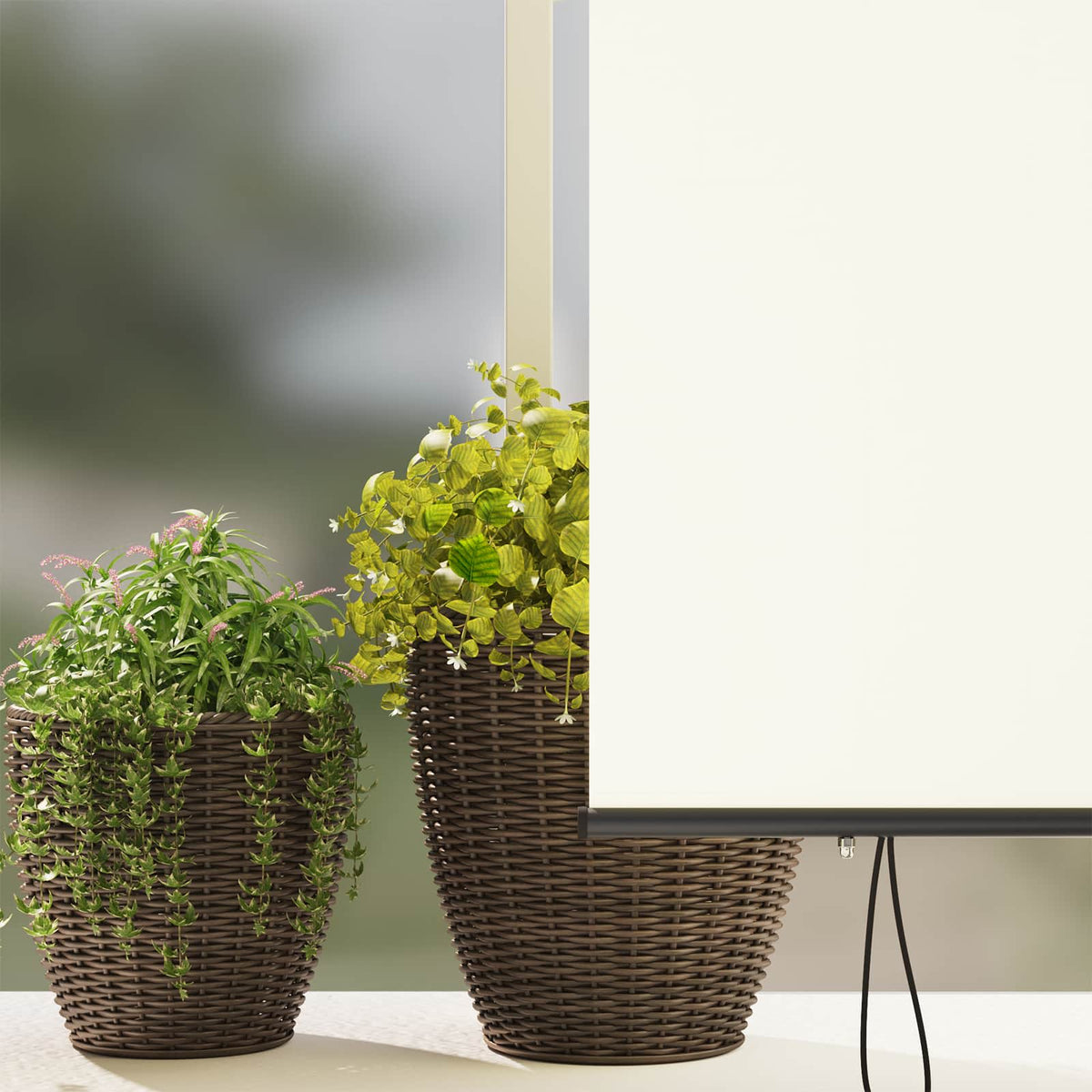 vidaXL Roller Blind Cream 180 x 250 cm Fabric and Aluminum