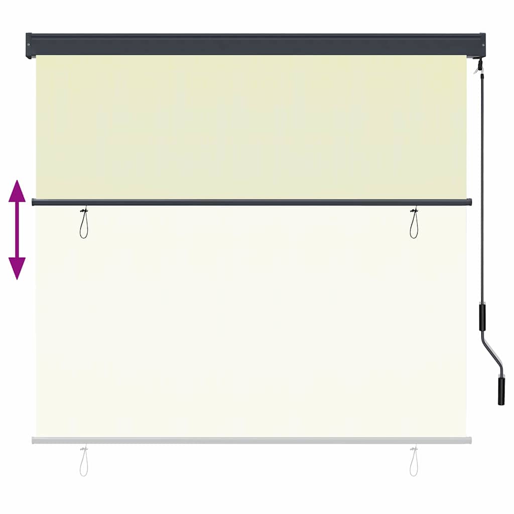 vidaXL Roller Blind Cream 180 x 250 cm Fabric and Aluminum