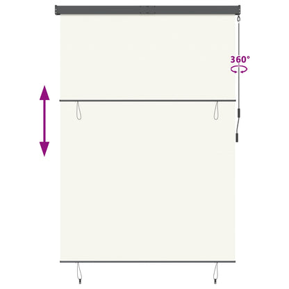 vidaXL Roller Blind Cream 180 x 250 cm Fabric and Aluminum