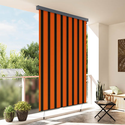 vidaXL Roller Blind Orange and Brown 180 x 250 cm Fabric and Aluminum
