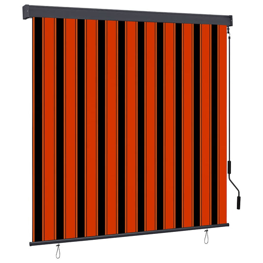 vidaXL Roller Blind Orange and Brown 180 x 250 cm Fabric and Aluminum
