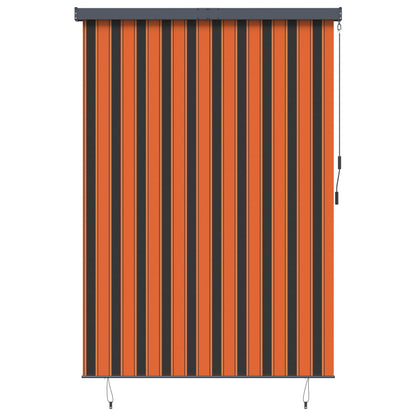 vidaXL Roller Blind Orange and Brown 180 x 250 cm Fabric and Aluminum