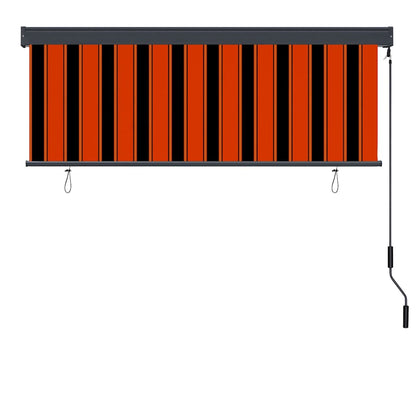 vidaXL Roller Blind Orange and Brown 180 x 250 cm Fabric and Aluminum
