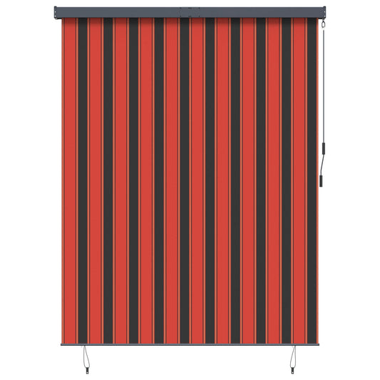 vidaXL Roller Blind Orange and Brown 200 x 250 cm Fabric and Aluminum