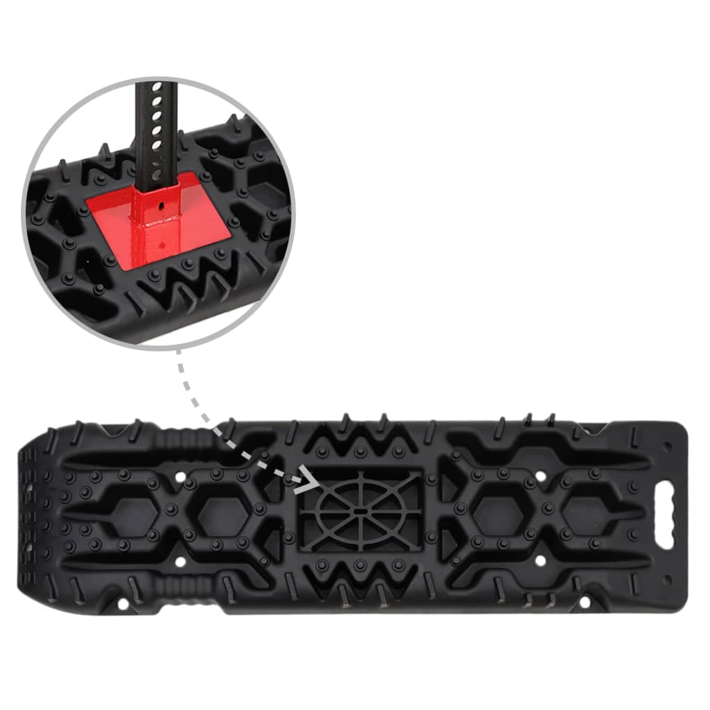 vidaXL Traction Boards 2 pcs Black 107x31x7 cm Nylon