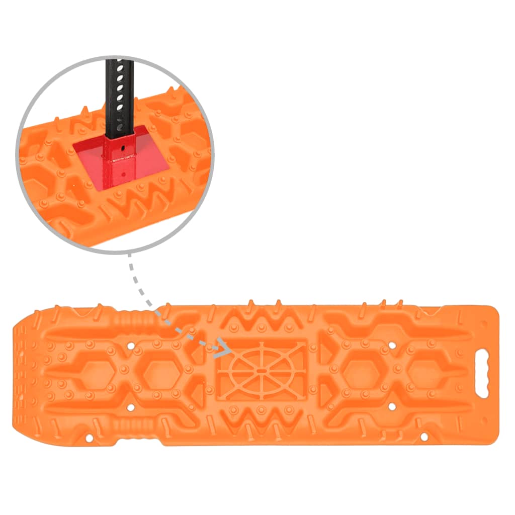 vidaXL Traction Boards 2 pcs Orange 107x31x7 cm Nylon
