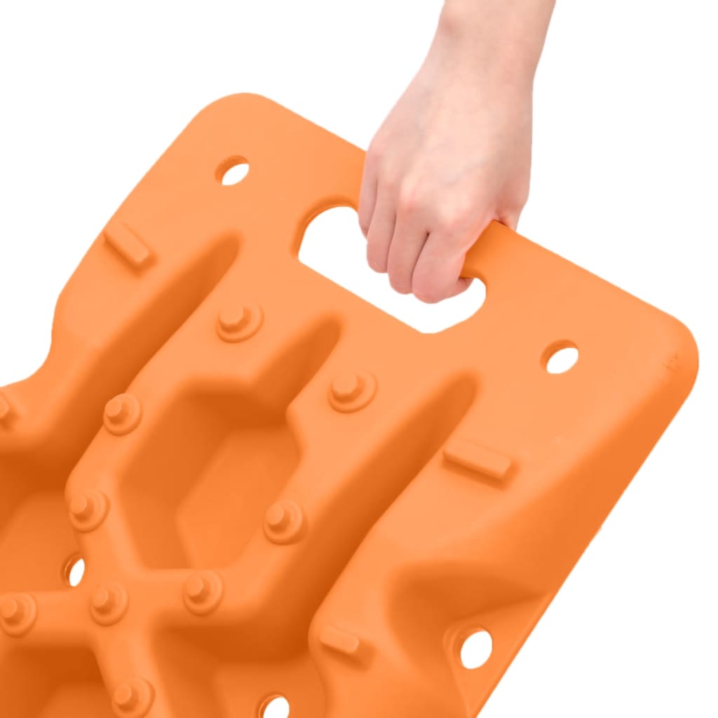 vidaXL Traction Boards 2 pcs Orange 107x31x7 cm Nylon