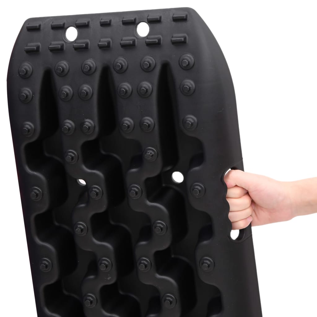 vidaXL Traction Boards 2 pcs Black 106x30,5x7 cm Nylon