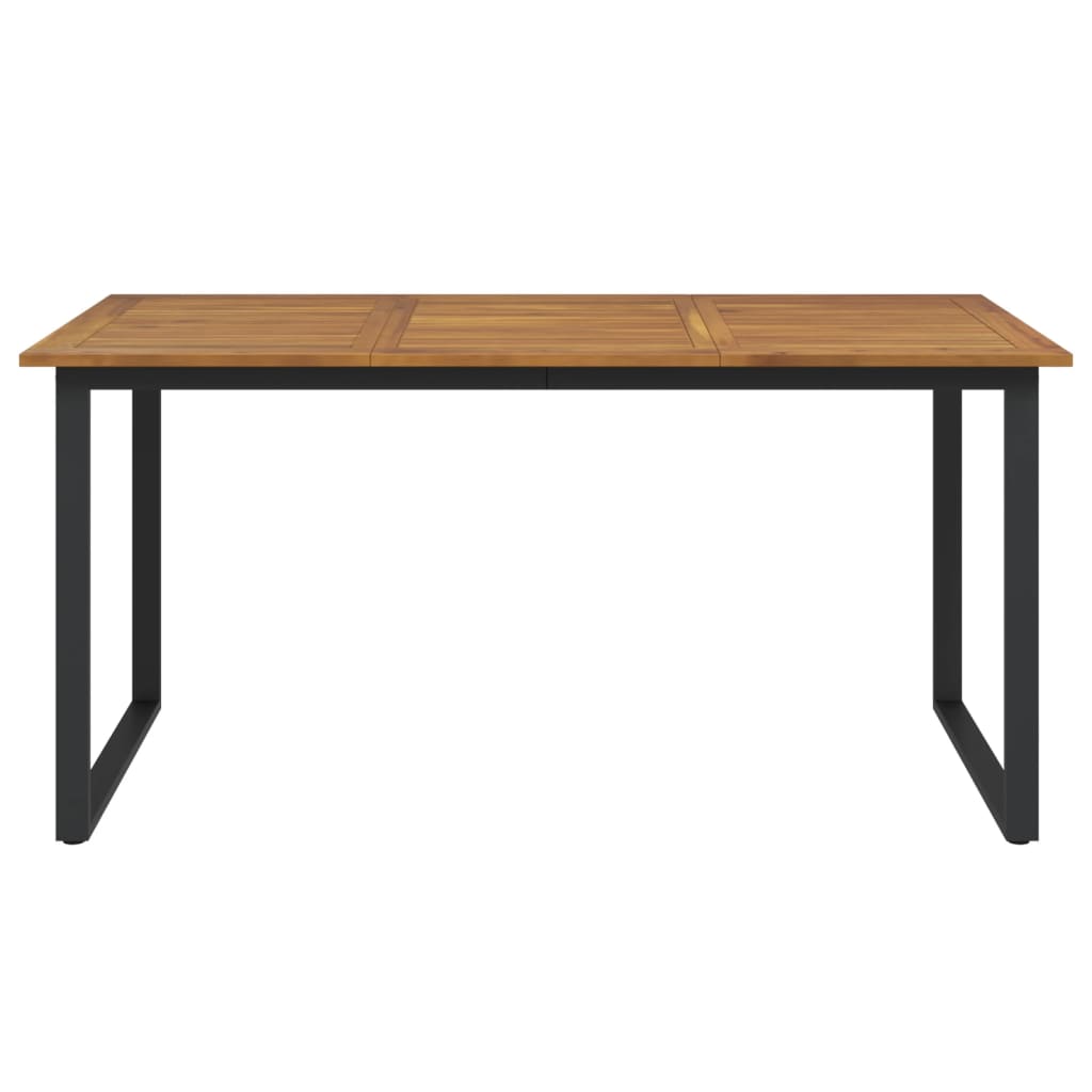 vidaXL Garden Table with U-shaped Legs 160x80x75 cm Solid Wood Acacia