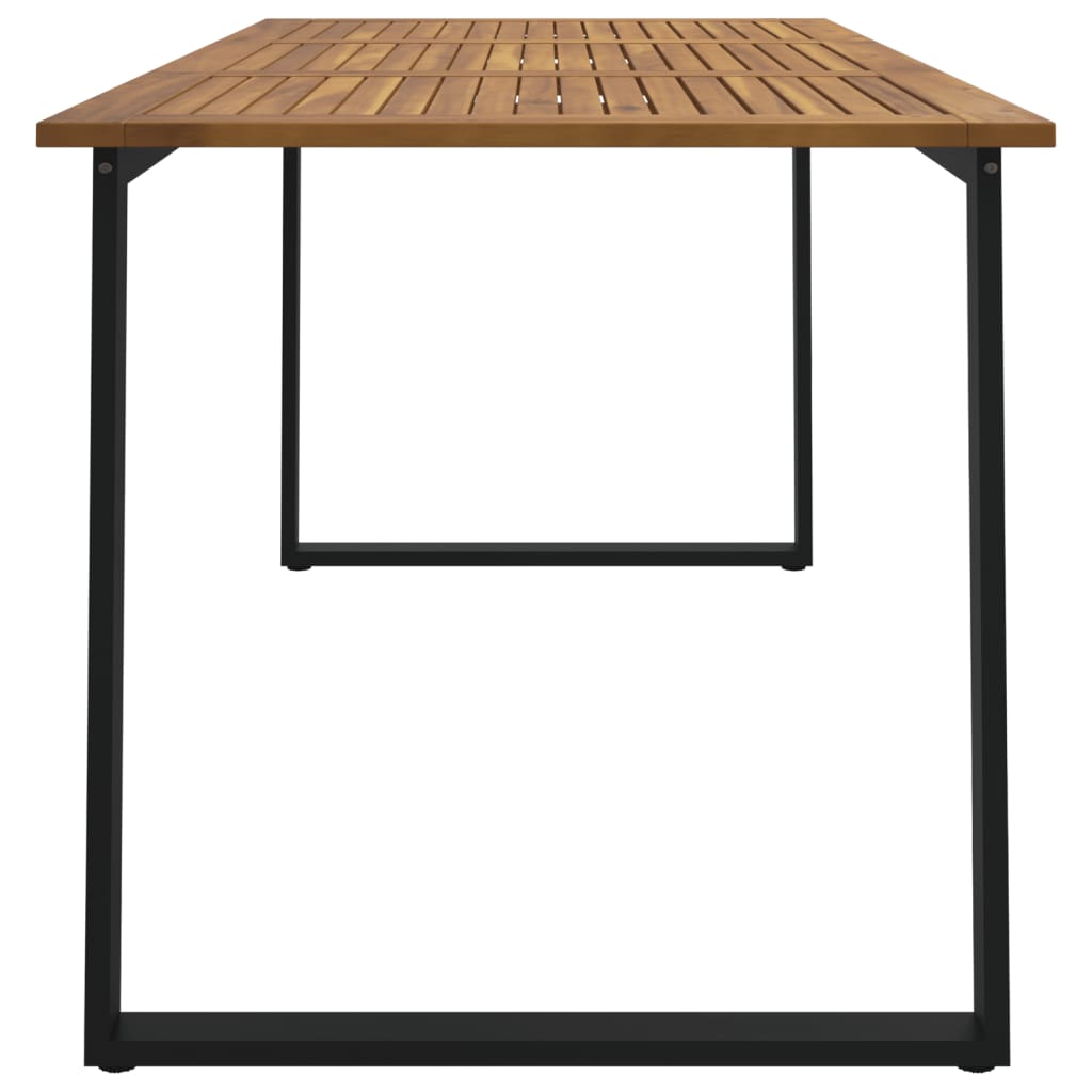 vidaXL Garden Table with U-shaped Legs 160x80x75 cm Solid Wood Acacia