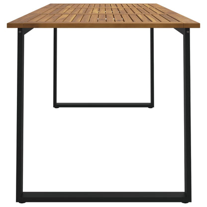 vidaXL Garden Table with U-shaped Legs 160x80x75 cm Solid Wood Acacia