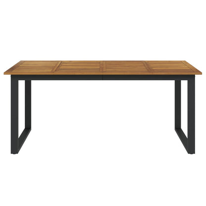 vidaXL Garden Table with U-shaped Legs 180x90x75 cm Solid Wood Acacia