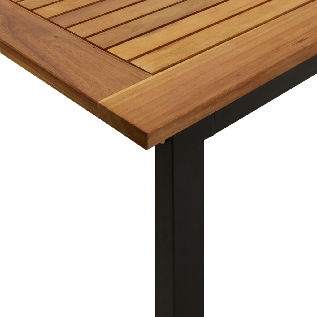 vidaXL Garden Table with U-shaped Legs 180x90x75 cm Solid Wood Acacia