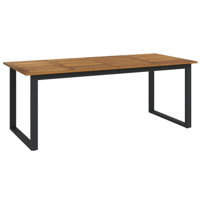 vidaXL Garden Table | Brown | Solid Acacia wood | 200x90x75 cm | Industrial
