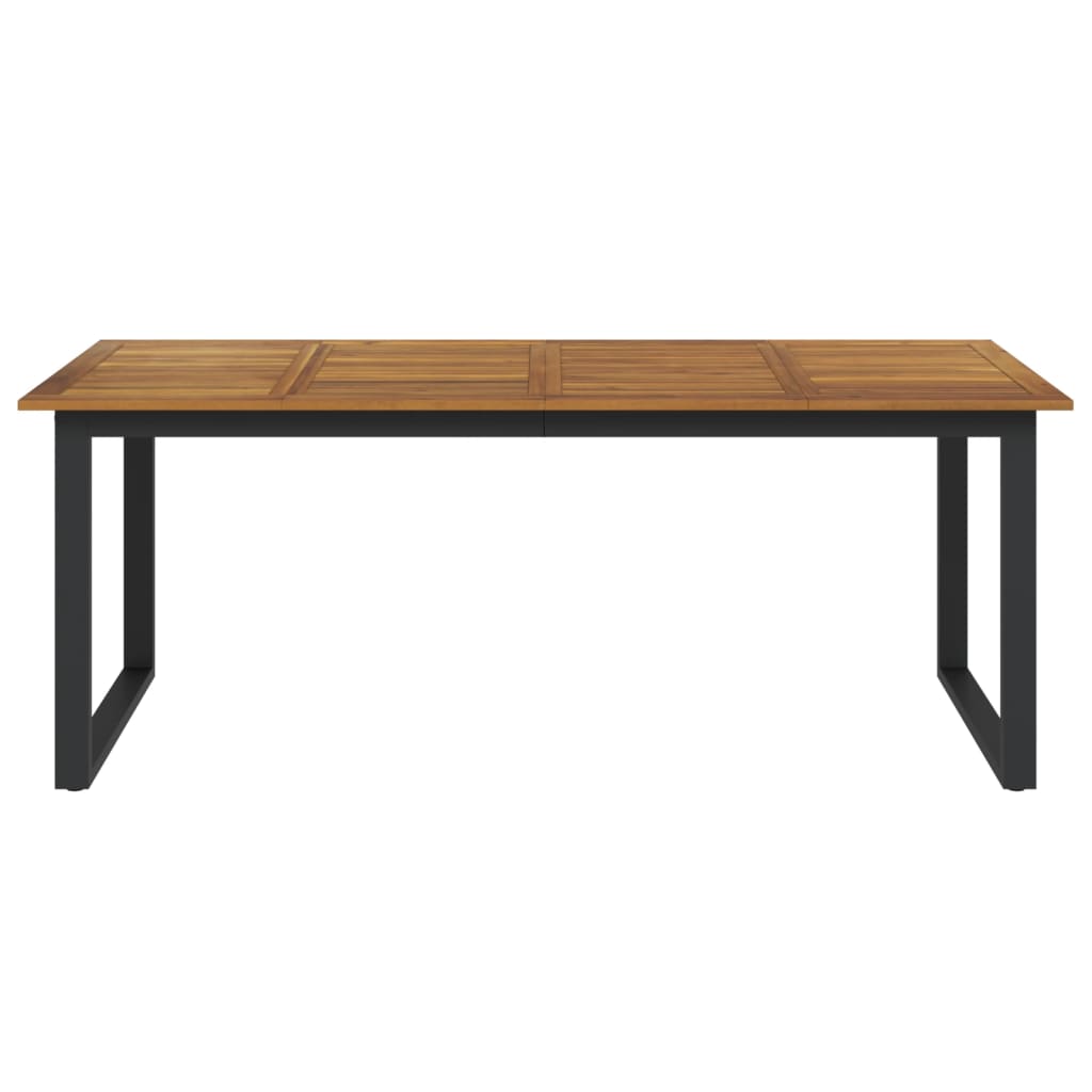 vidaXL Garden Table | Brown | Solid Acacia wood | 200x90x75 cm | Industrial