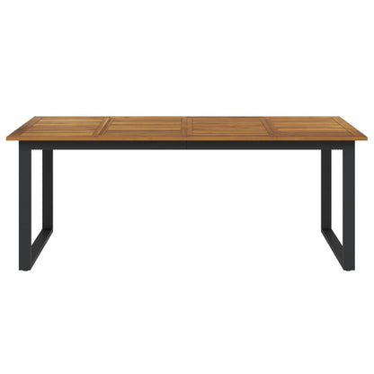 vidaXL Garden Table | Brown | Solid Acacia wood | 200x90x75 cm | Industrial