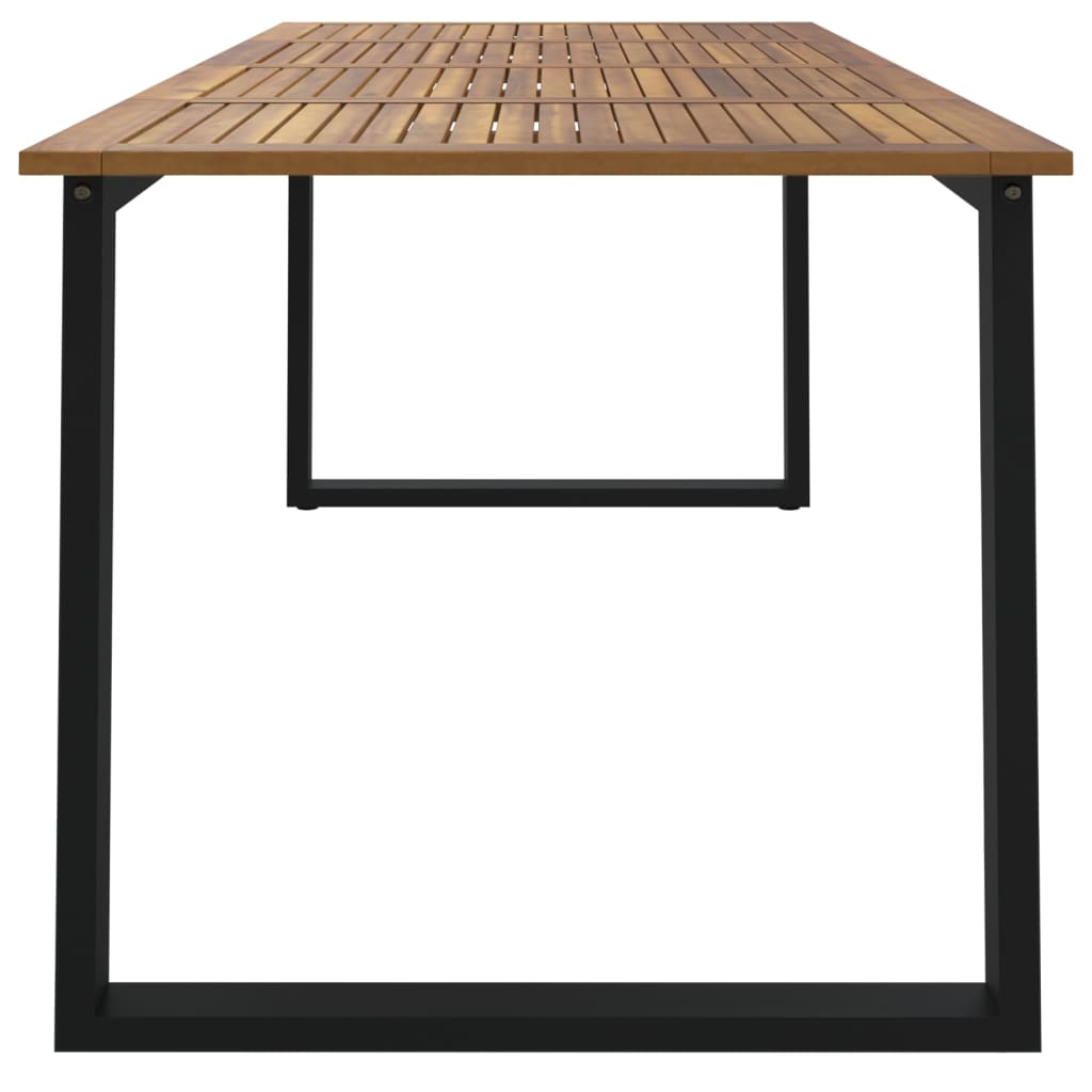 vidaXL Garden Table | Brown | Solid Acacia wood | 200x90x75 cm | Industrial
