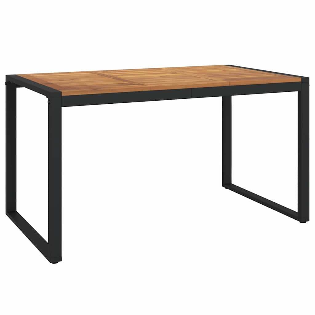 vidaXL Garden Table with U-shaped Legs 140x80x75 cm Solid Wood Acacia
