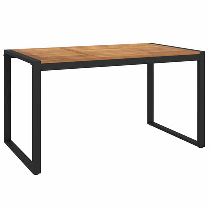 vidaXL Garden Table with U-shaped Legs 140x80x75 cm Solid Wood Acacia