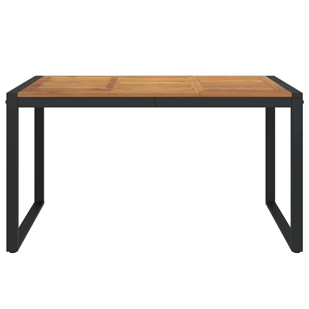 vidaXL Garden Table with U-shaped Legs 140x80x75 cm Solid Wood Acacia