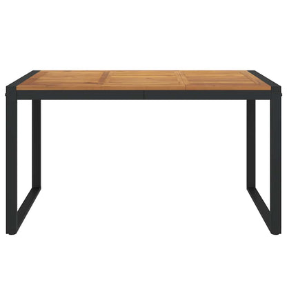 vidaXL Garden Table with U-shaped Legs 140x80x75 cm Solid Wood Acacia