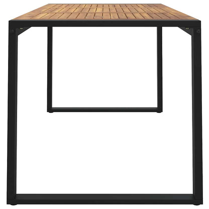 vidaXL Garden Table with U-shaped Legs 140x80x75 cm Solid Wood Acacia