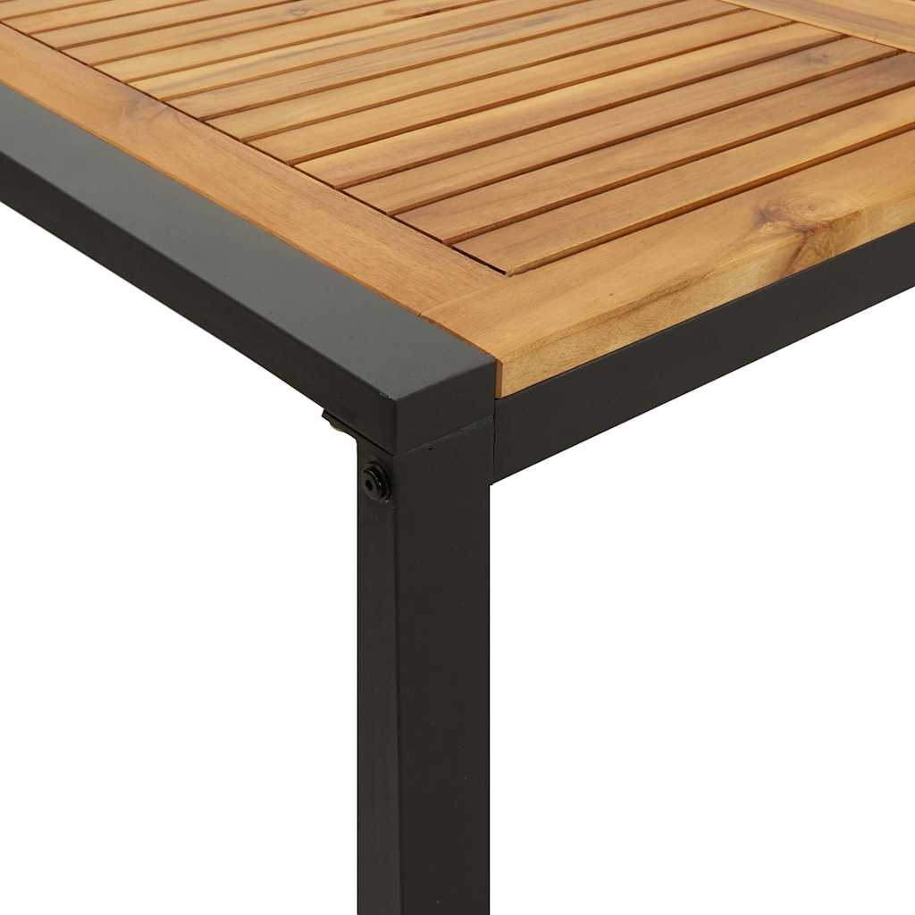 vidaXL Garden Table with U-shaped Legs 140x80x75 cm Solid Wood Acacia