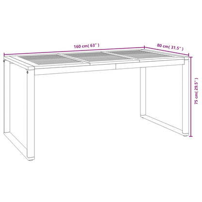 vidaXL Garden Table | Brown | Solid acacia wood | Medium | Durable