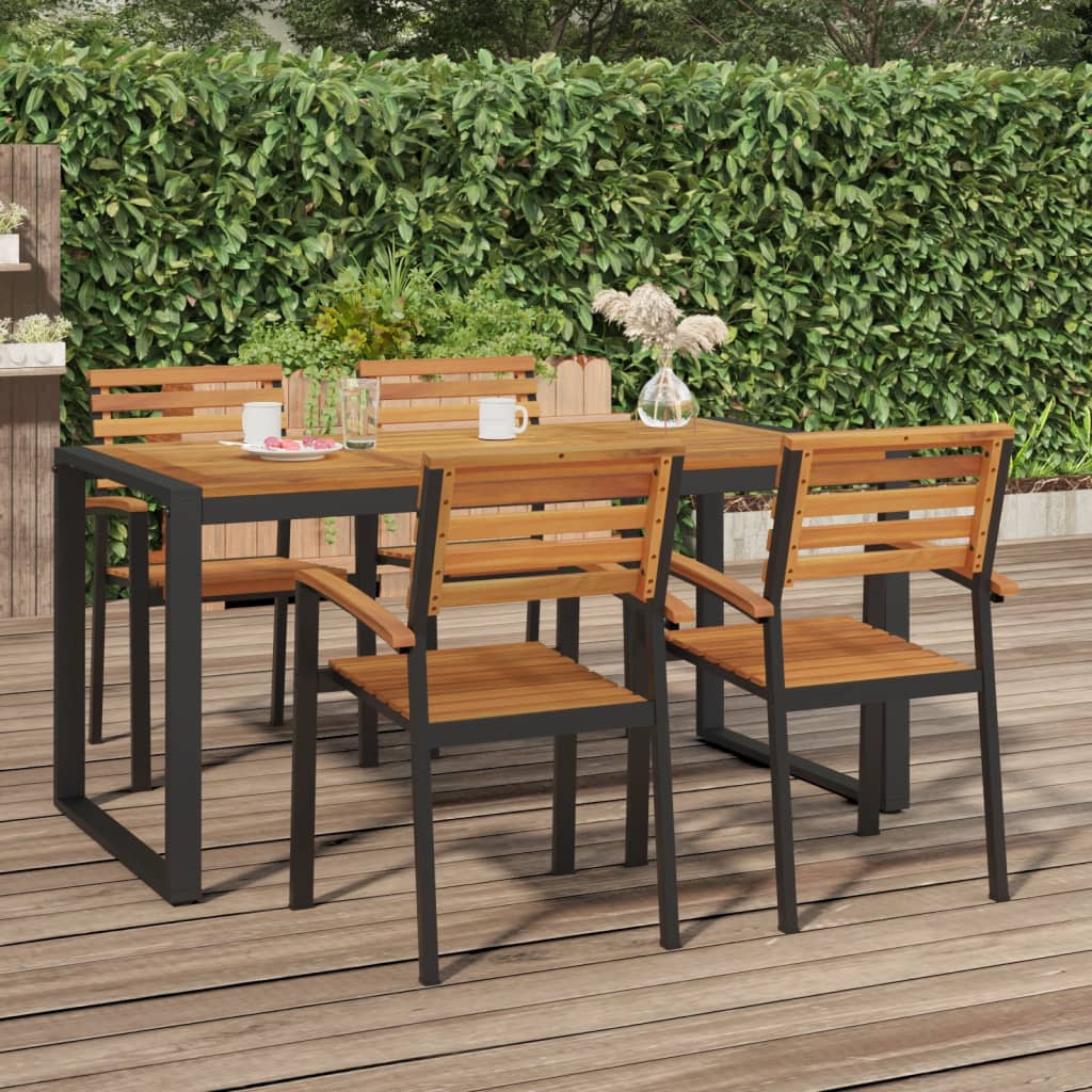 vidaXL Garden Table | Brown | Solid acacia wood | Medium | Durable