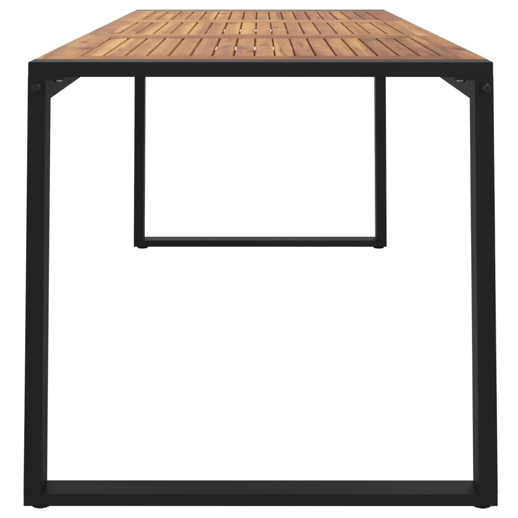 vidaXL Garden Table with U-shaped Legs 180x90x75 cm Solid Wood Acacia