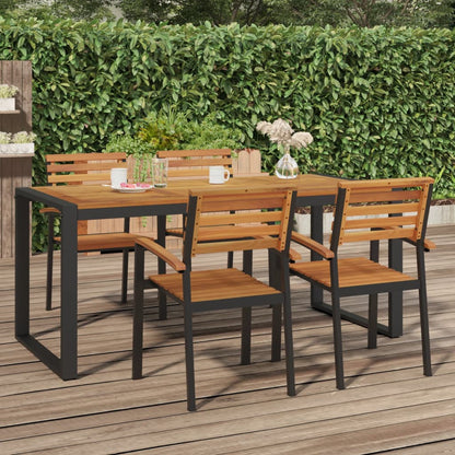 vidaXL Garden Table with U-shaped Legs 180x90x75 cm Solid Wood Acacia