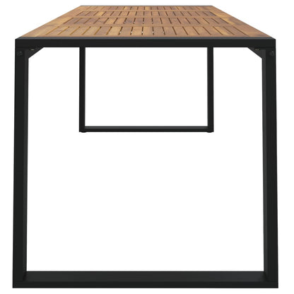 vidaXL Garden Table with U-shaped Legs 200x90x75 cm Solid Wood Acacia