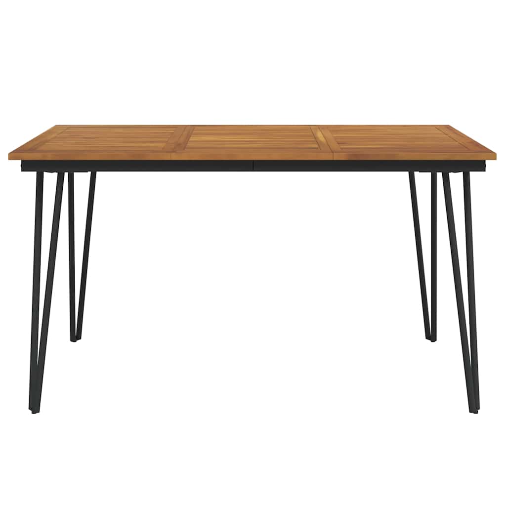 vidaXL Garden Table with Hairpin Legs 140x80x75 cm Solid Wood Acacia