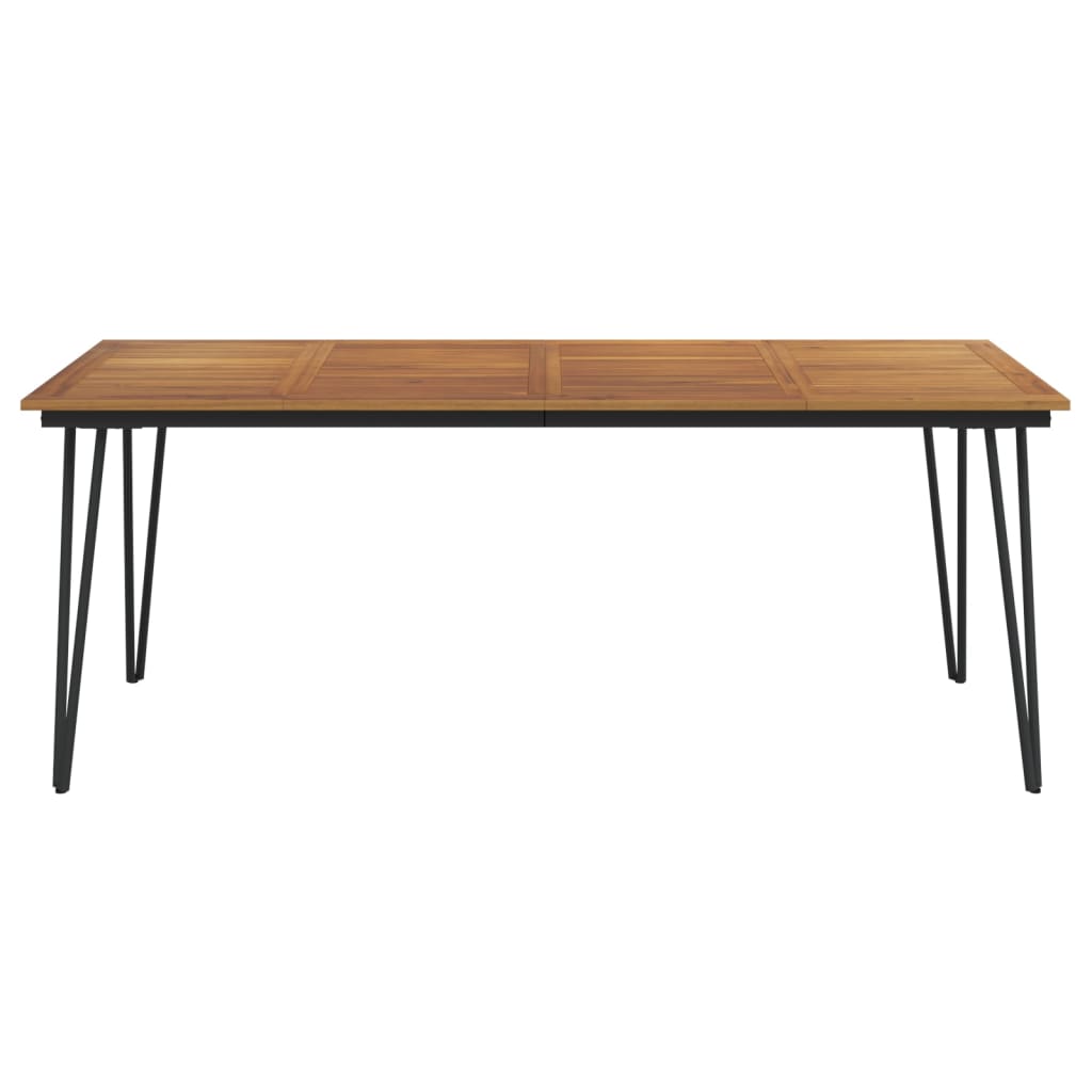 vidaXL Garden Table with Hairpin Legs 200x90x75 cm Solid Wood Acacia