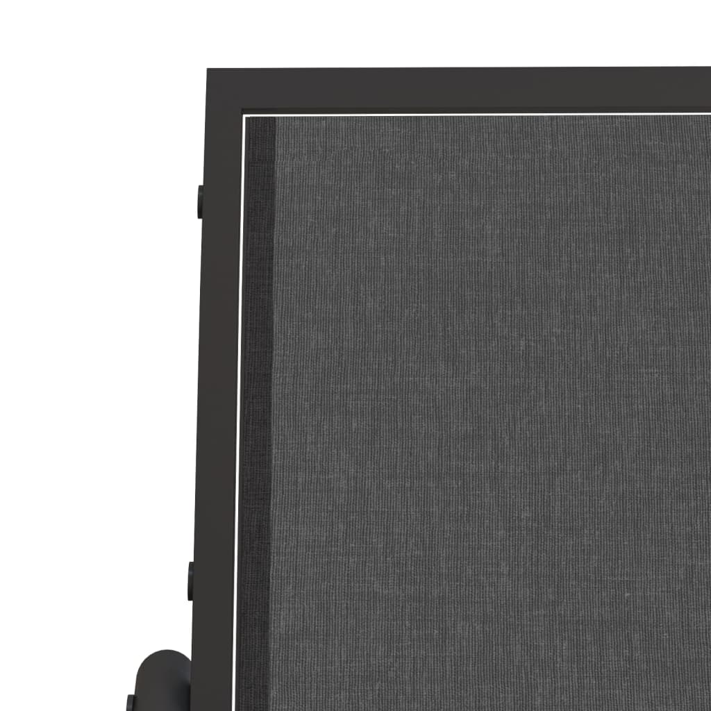 vidaXL Garden Glider Chair Black 61x76x87 cm Textilene&Steel
