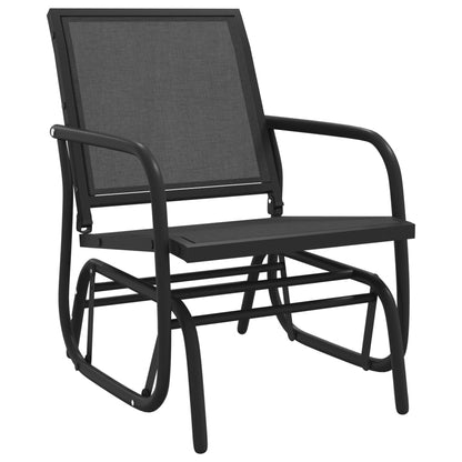 vidaXL Garden Glider Chairs 2 pcs Black 61x76x87 cm Textilene&Steel