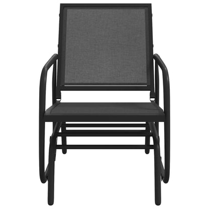vidaXL Garden Glider Chairs 2 pcs Black 61x76x87 cm Textilene&Steel