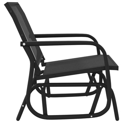 vidaXL Garden Glider Chairs 2 pcs Black 61x76x87 cm Textilene&Steel