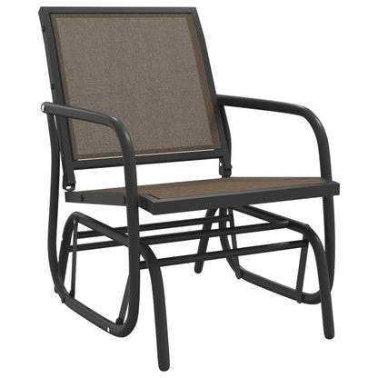 vidaXL Garden Glider Chairs 2 pcs Brown 61x76x87 cm Textilene&Steel