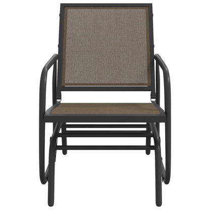 vidaXL Garden Glider Chairs 2 pcs Brown 61x76x87 cm Textilene&Steel