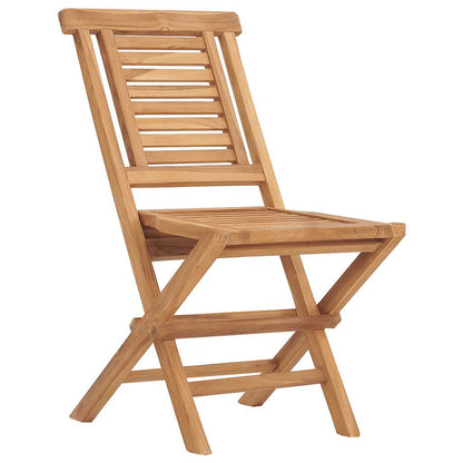 vidaXL Folding Garden Chair | Set of 2 | Teak | Solid teak wood | Standard