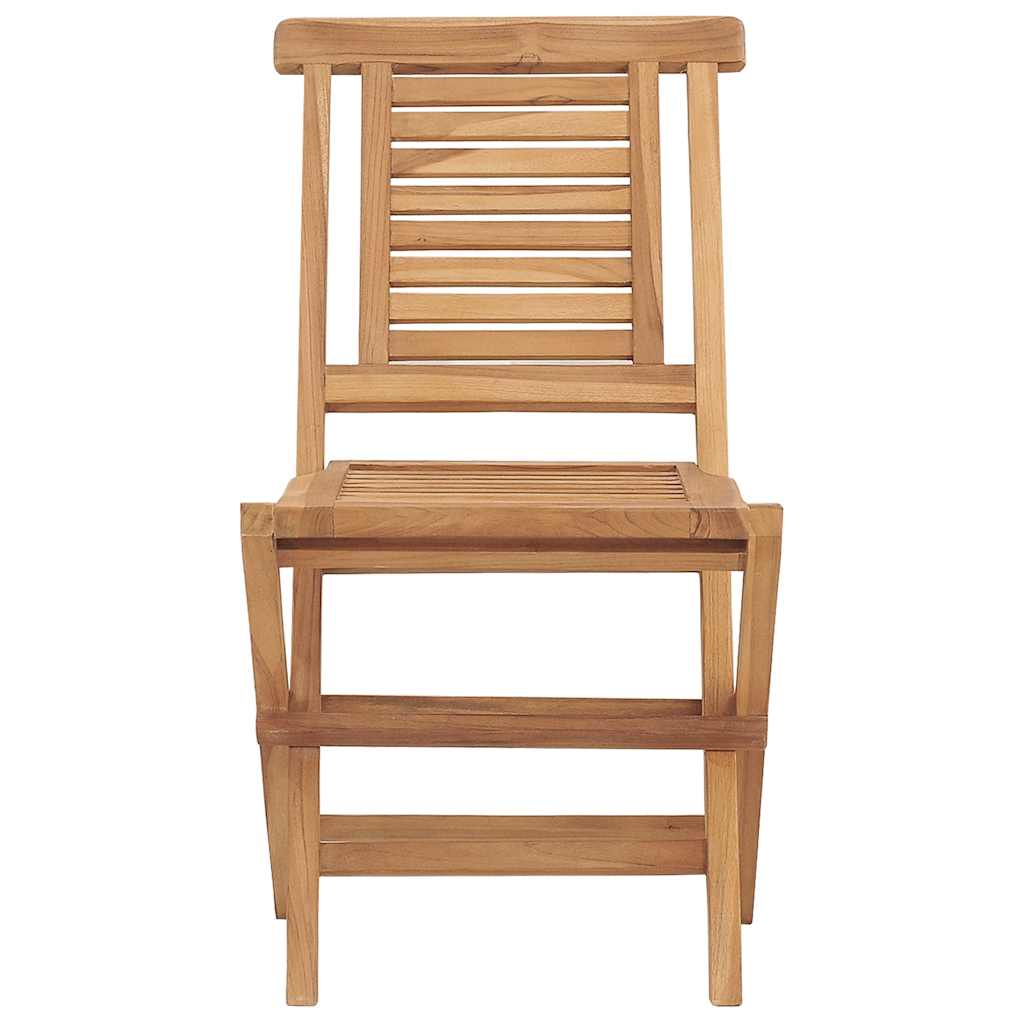 vidaXL Folding Garden Chair | Set of 2 | Teak | Solid teak wood | Standard