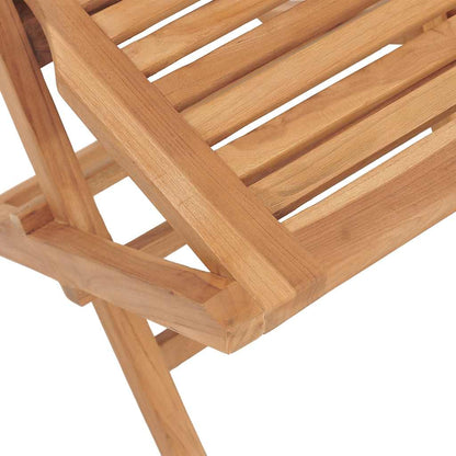 vidaXL Folding Garden Chair | Set of 2 | Teak | Solid teak wood | Standard