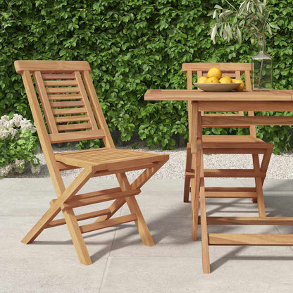 vidaXL Folding Garden Chair | Set of 2 | Teak | Solid teak wood | Standard